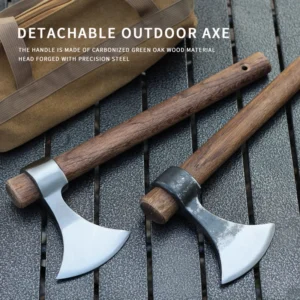 New Outdoor Hand Tools Ciaogh Quality Axe Detachable Outdoor AXE the Handles Made of Carronized Green OAK Wood