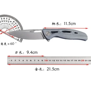 Custom logo M390 Stainless Steel With Titanium Alloy Handle Pocket Knife Foldable Knife Outdoor Knife