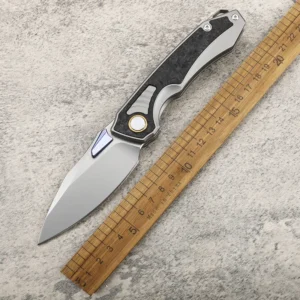 High Quality 14C28N Stainless Steel Folding Rescue Knife TC4 Titanium Alloy Handle for Camping DIY Customizable product view 2