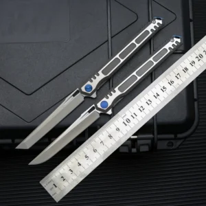 CNC M390 Stainless Steel With Titanium Alloy Handle Pocket Knife Foldable Knife Outdoor Knife