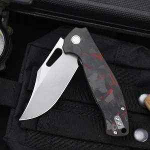 Custom logo 14C28N Stainless Steel With Carbon Fiber Handle Pocket Knife Foldable Knife Outdoor Knife product view 4