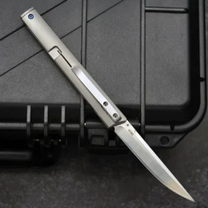 2026 New Design CNC M390 Steel Outdoor EDC Folding Pocket Hunting Survival Knife Titanium Alloy Handle for Camping - product view 3