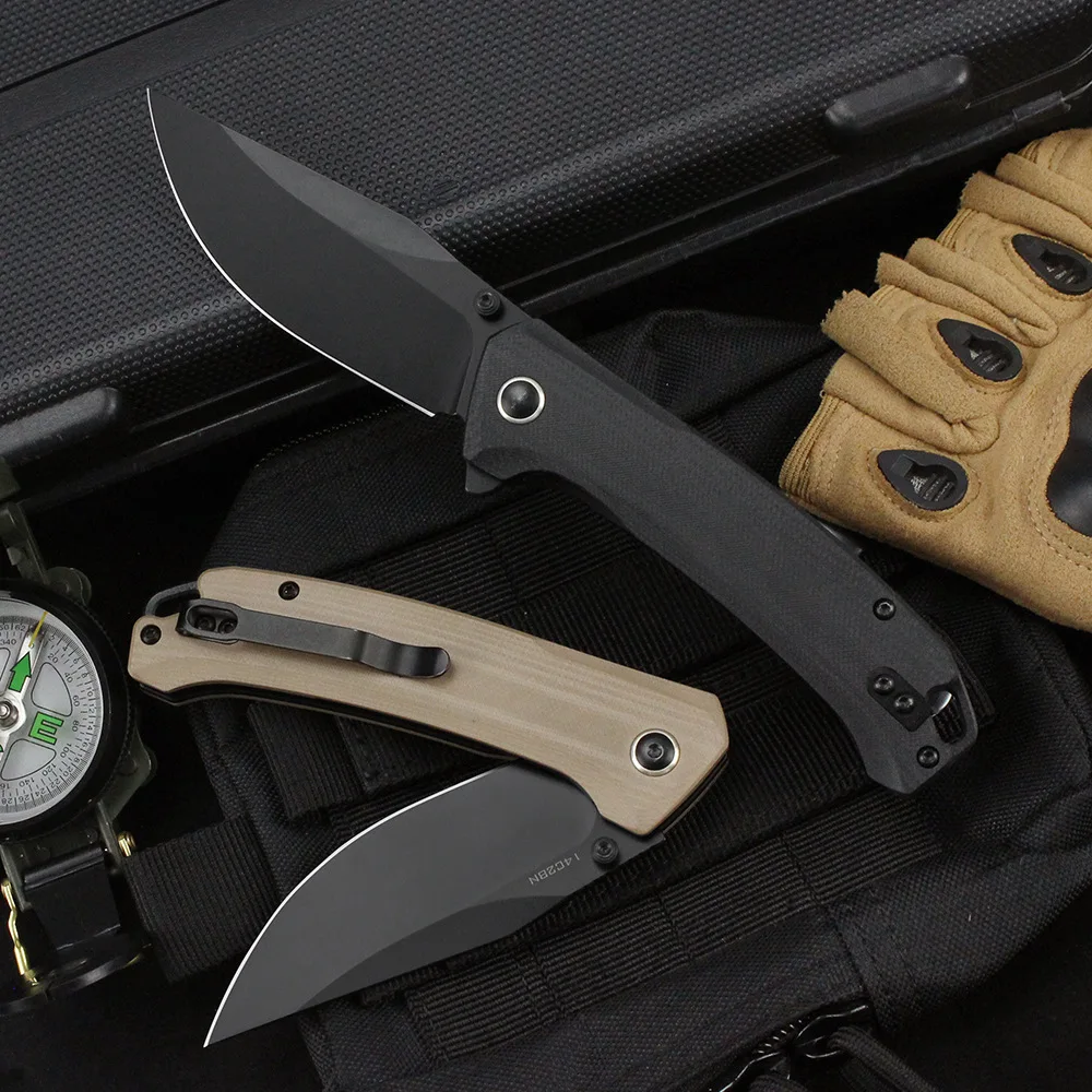 High Quality 14C28N Stainless Steel Folding Rescue Knife G10 Handle for Camping DIY Grade Customizable product view 4