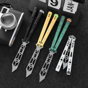 Hot Selling Folding Handle Customized EDC Butterfly Tool Accessory Practice Training Tool PC Plastic Handle Manufacturer