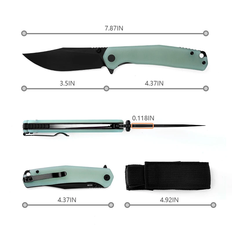 Wholesale Stock of 14C28N Steel Blade G10 Handle Outdoor Folding Knife Portable Multitool Pocket Knife for product view 3