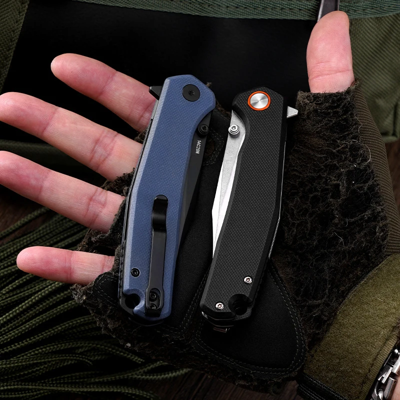 Wholesale Stock of 14C28N Steel Blade G10 Handle Outdoor Folding Knife Portable Multitool Pocket Knife for product view 4