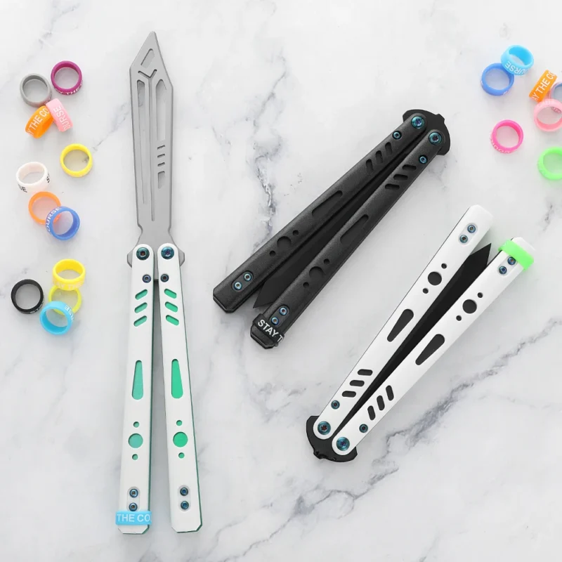 Hot Selling Folding Handle Customized EDC Butterfly Tool Accessory Practice Training Tool Plastic Handle Manufacturer product view 2