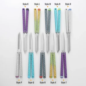 Hot Selling Folding Handle Customized EDC Butterfly Tool Accessory Practice Training Tool 5Cr Steel and 7075 Aluminum Alloy product view 2