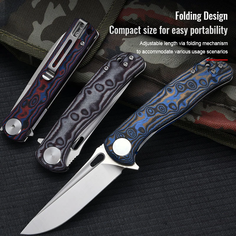 Factory G10 Handle Outdoor Camping Knife D2 Blade Custom Logo Folding Pocket Knife Easy to Carry product view 4