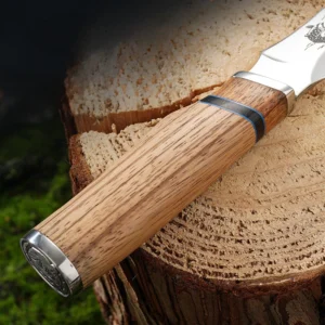 Custom3D Printed Patterns Fix Blade zebra Wood Handle Knife with 4cr13 Steel and Nylon Sheath Package product view 3
