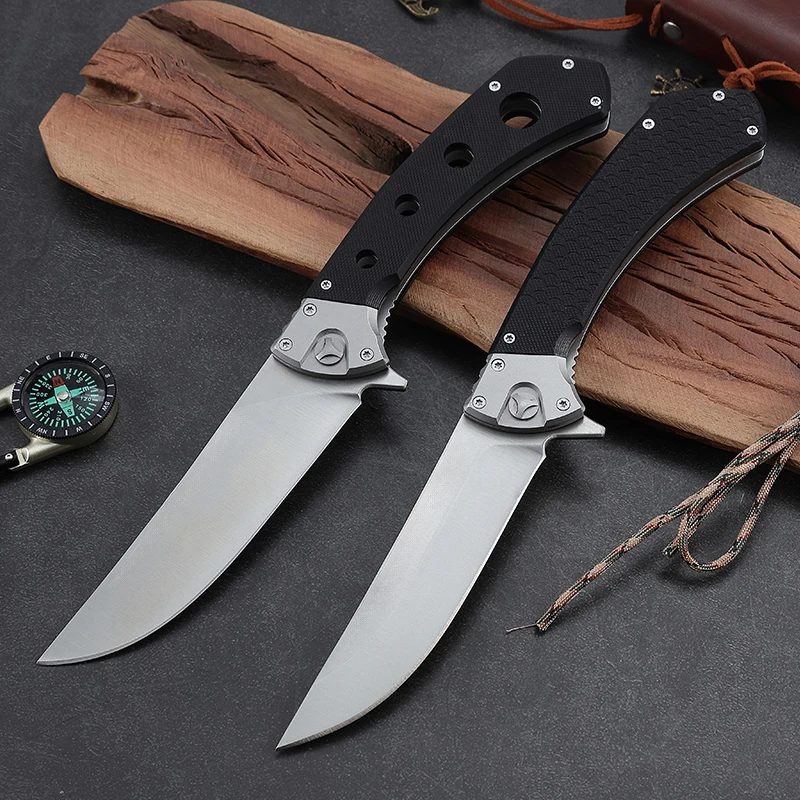 High Quality Clip Blade Point Folding Knife Satin Polished D2 Blade Outdoor Camping Pocket Knives product view 3