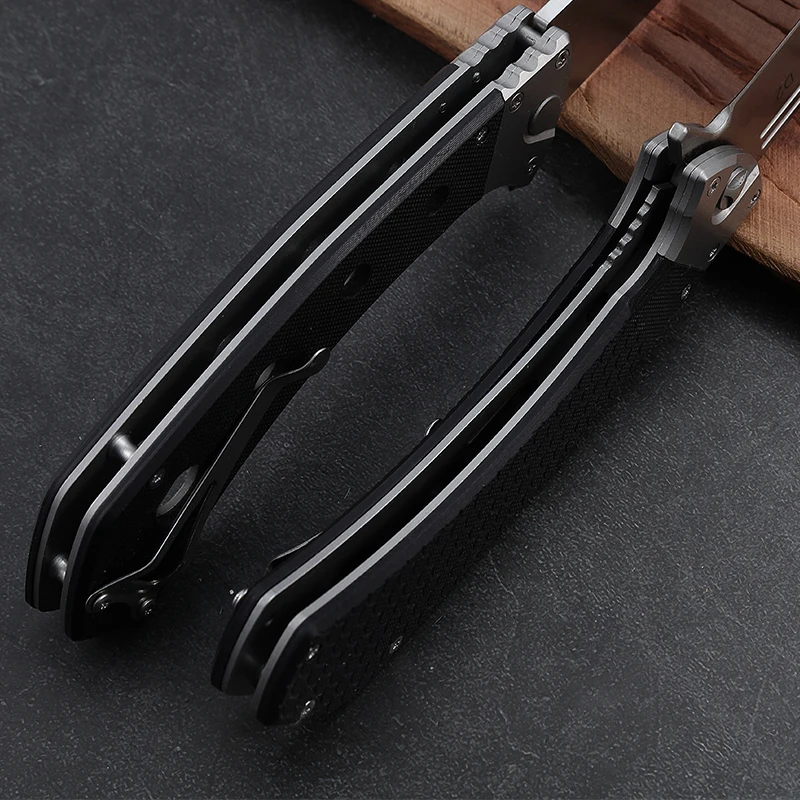 High Quality Clip Blade Point Folding Knife Satin Polished D2 Blade Outdoor Camping Pocket Knives product view 4