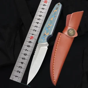Personalized 5CR13 Stainless Steel Fix Balde Knife with G10 Handle Tool Knife Gift for Men Women DIY Knife