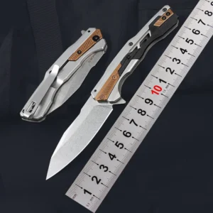 2026 New Design Folding Survival Knife High Quality Pocket Knife 8CR13MOV Blade With G10 Handle Stone Wash Knife