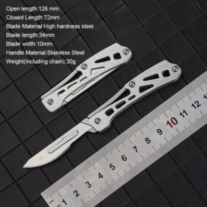 2026 High Quality EDC Folding Knife New Design Mini Pocket Knife Replaceable Blades With Keyring - product view 2