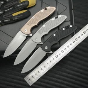 High Quality Outdoor Folding Knife 5cr13 Stainless Steel Aluminum Handle for Camping Hunting