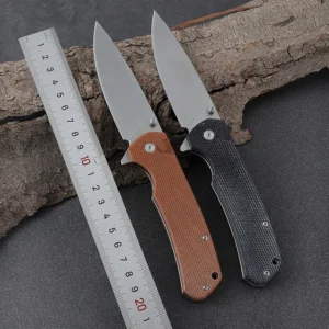 EDC Hot Selling Folding Knife for Camping Hunting D2 Steel With Micarta Handle and Safety Lock - product view 2