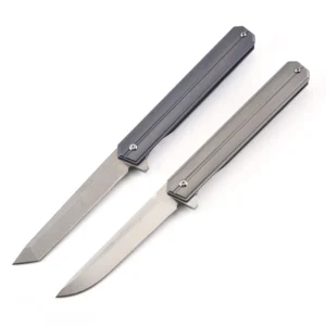 Ciaogh Quality Stainless Steel D2 Lama Titanium Alloy Handle Handmade Hunting Camping Folding Pocket Knife - product view 1