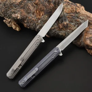Ciaogh Quality Stainless Steel D2 Lama Titanium Alloy Handle Handmade Hunting Camping Folding Pocket Knife - product view 2