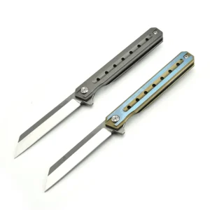 Good Quality D2 Steel Lame Colored Handle Camping Hunting Folding Knife Nylon Zipper Bag Package - product view 1