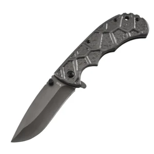 Full Grey Titanium Stainless Steel Folding Knife Outdoor Rescue Pocket Knife Industrial product view 1