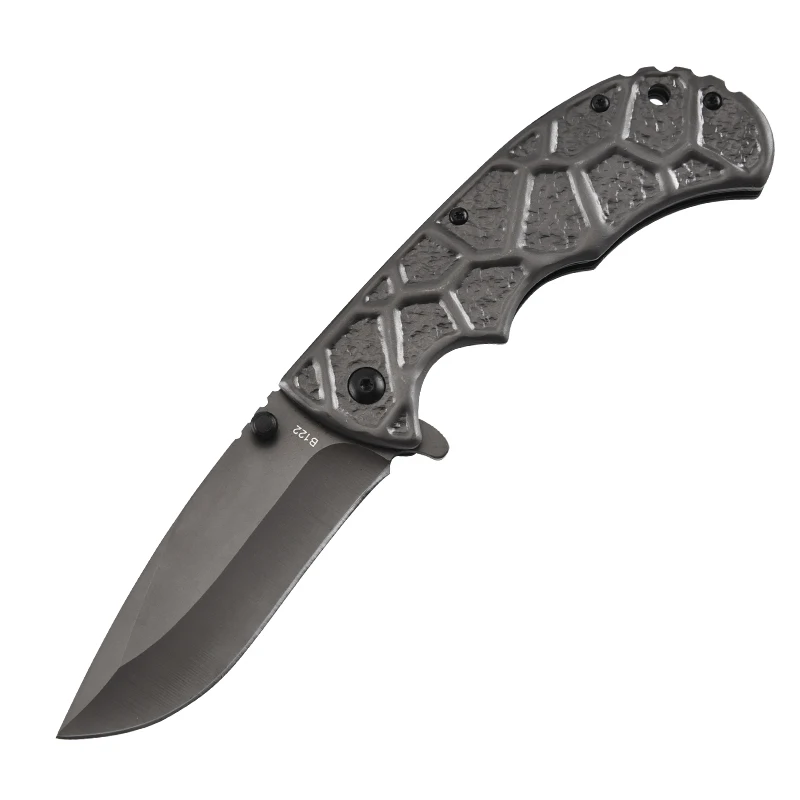 Full Grey Titanium Stainless Steel Folding Knife Outdoor Rescue Pocket Knife Industrial product view 1