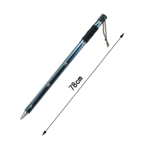 New Design Blue Aluminum Holaking Camping Shovel Straight Metal Handle Outdoor Emergence Tool with Fire Starter Farming Digging