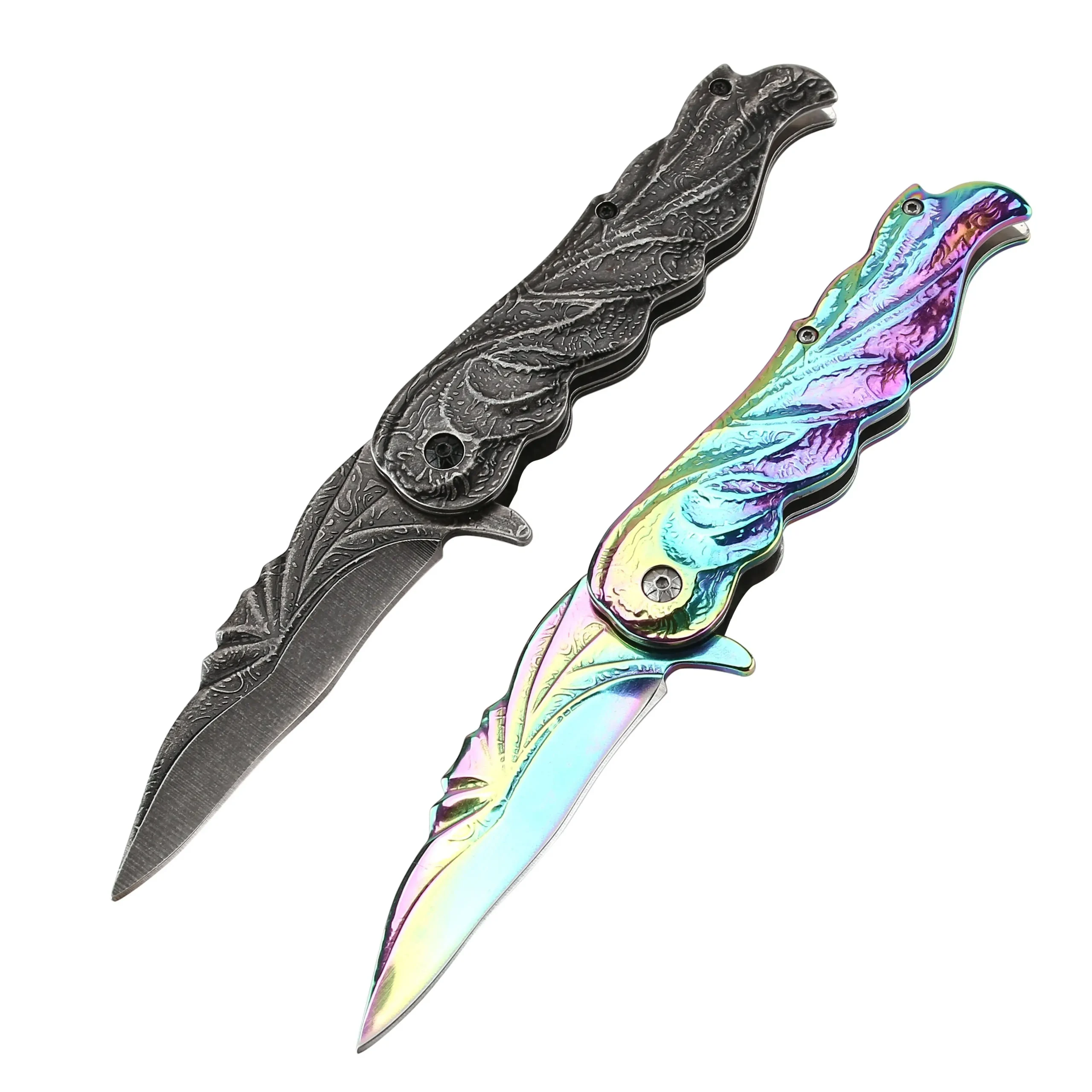 Hot Selling EDC Outdoor Camping Stainless Steel Folding Pocket Knife Supported Color Steel Blade Industrial product view 1