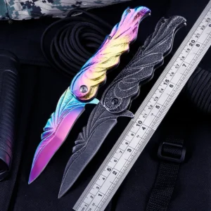 Hot Selling EDC Outdoor Camping Stainless Steel Folding Pocket Knife Supported Color Steel Blade Industrial product view 2