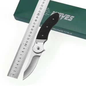 SR600A Stylish Design G10 Handle 3CR13 Blade for Outdoor Hiking Folding Knife Self-Men's Knife with Color Box product view 3