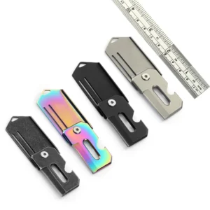 Women EDC Multi Functional Folding Keychain Keyring Small Pocket Utility Knife