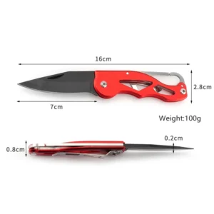 Folding Knife Multifunction Outdoor Knives Pocket Letter with Opener Fruit Cutter Keychain Carabiner product view 2