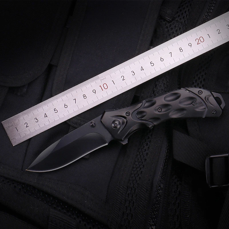 otf-1600145248032-2 Sale Folding Knife With Oxidized Black Aluminum Handle Hot Sale Pocket Knife Hiking and Camping DIY Grade product view 2