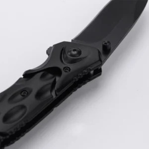 Sale Folding Knife With Oxidized Black Aluminum Handle Hot Sale Pocket Knife Hiking and Camping DIY Grade product view 3