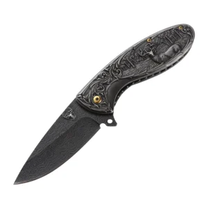 Relief Pocket Knife Stainless Steel Handle for Camping Hiking DIY Folding Knife product view 1