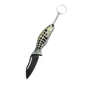 Bony Fish 3D Printing Small Folding Pocket Knife Outdoor EDC Keychain Knife Aluminium Handle Portable Camping Backpacking - product view 1