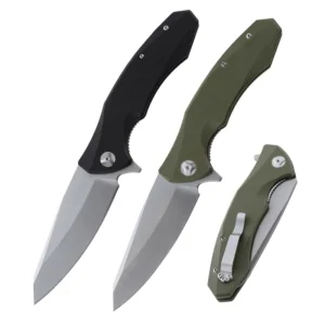 D2 steel G10 Handle Folding Pocket Knife - L-078