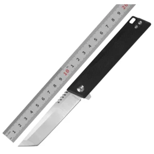 Japanese D2 Steel Folding Knife One-Piece Pocket Knife with G10 Handle for Camping Supported DIY Grade product view 1