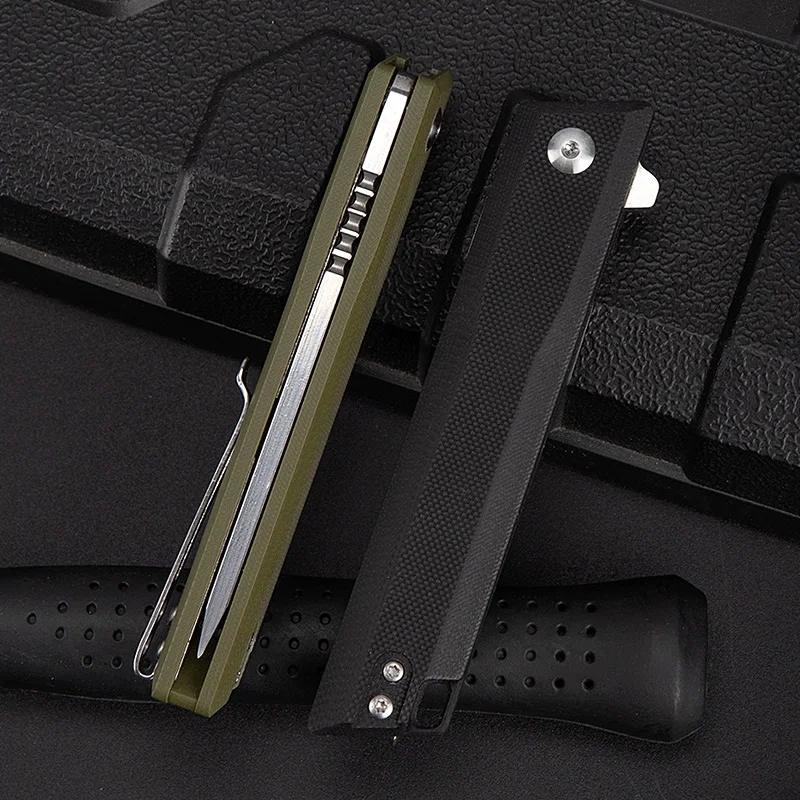 Japanese D2 Steel Folding Knife One-Piece Pocket Knife with G10 Handle for Camping Supported DIY Grade product view 4