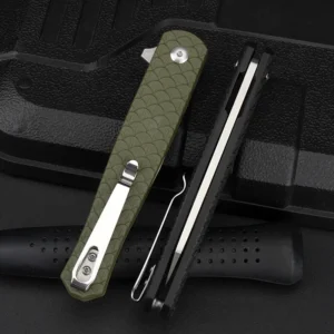D2 Steel Folding Knife Pocket Fish Scale Handle Camping Knife for Mountain Climbing product view 3