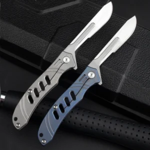 Replaceable Carbon Steel Blade Utility Outdoor Pocket Knife product view 3