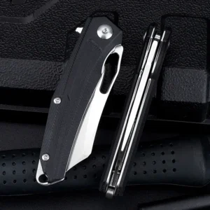 Factory Price D2 Steel Blade and Black G10 Handle Outdoor Camping Folding Knife product view 3