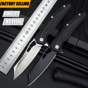D2 Steel G10 Handle Pocket Knife razor sharp Blade Drop Point Hunting Knives Survival Camping Folding Knife - product view 3