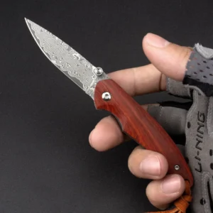 Factory Custom Damascus and 9cr18mov Blade Knives DIY Grade Çakılar for Outdoor Camping Hikes Supported product view 2