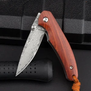 Factory Custom Damascus and 9cr18mov Blade Knives DIY Grade Çakılar for Outdoor Camping Hikes Supported product view 3