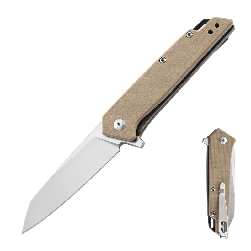 New Style 12C27N K1 Steel G10 Handle Folding Knife OEM Supported for Outdoor Camping Hiking Hunting Survival Box Packaging - product view 1