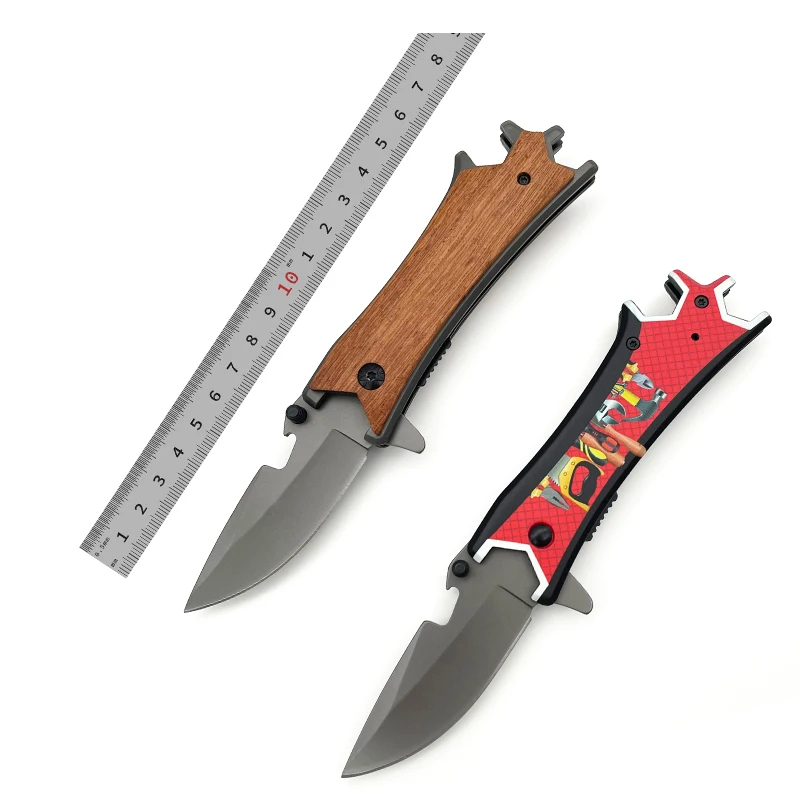 New Arrivals Folding Multifunctional Blade Camping Outdoor Hunting Edc Wooden Pocket Knife with Bottle Opener - product view 1