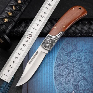 Hot Sale Outdoor Wood Handle Portable Folding Knife Camping Fishing Knives product view 2