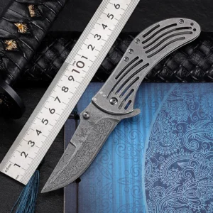 Carbon Steel Pocket Knife Small EDC Stainless Outdoor Folding Design for Survival Hunting Camping OEM Customizable - product view 2