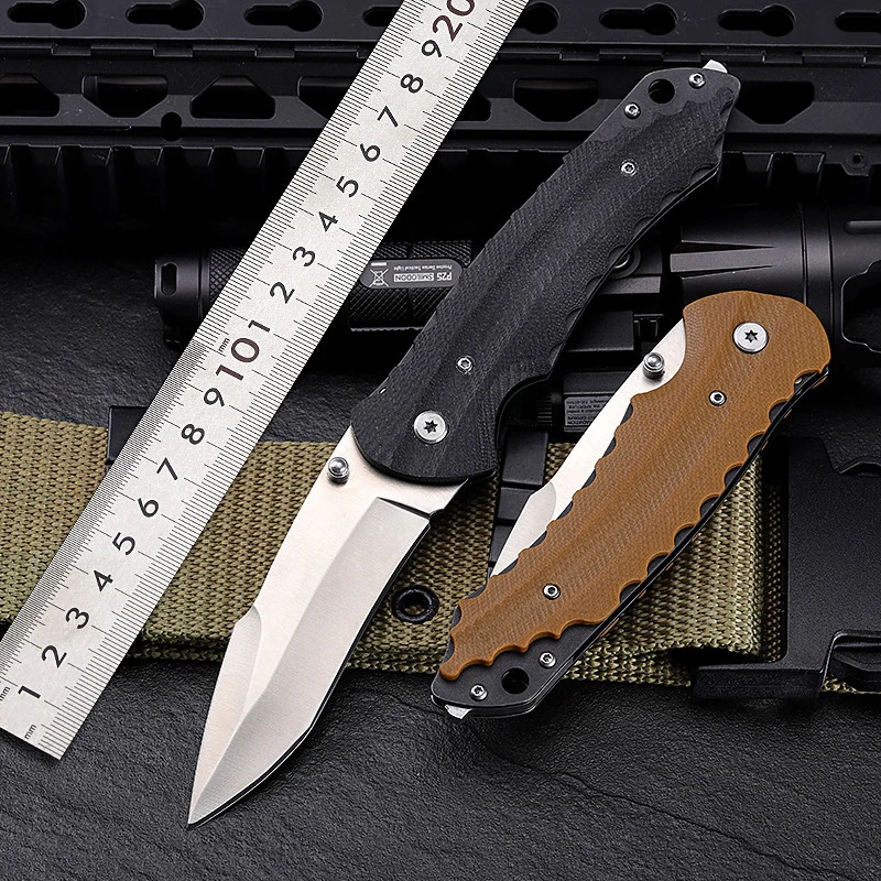 7Cr13Mov Steel Folding Blade Knife with G10 Handle EDC Pocket Knife Camping Outdoor Knife product view 2